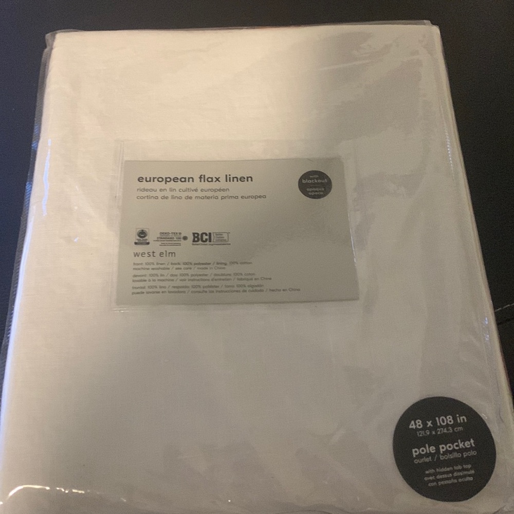 West elm European flax linen 48x108in. I have 4 in total